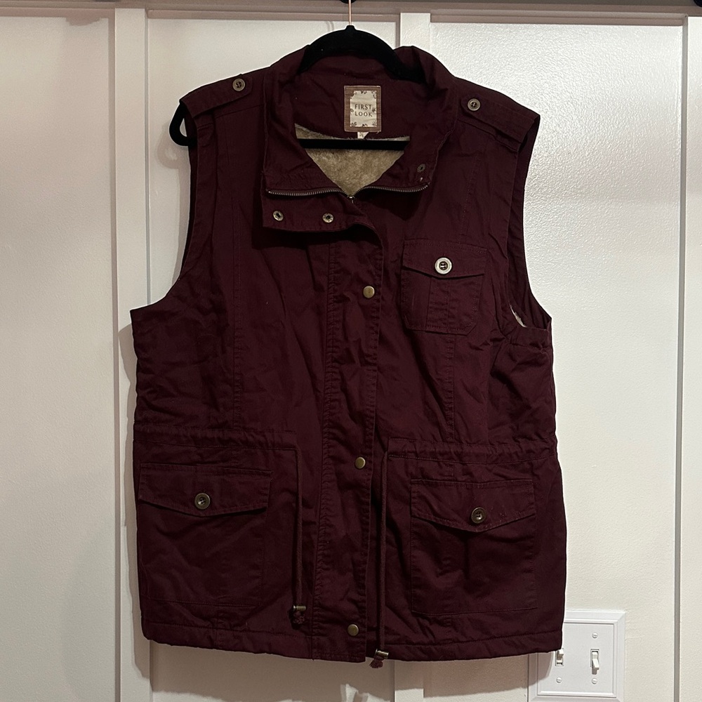 Burgundy Vest
